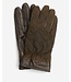 Barbour Handschoenen, Olijfgroen Wax, Bruin Leer Accenten
