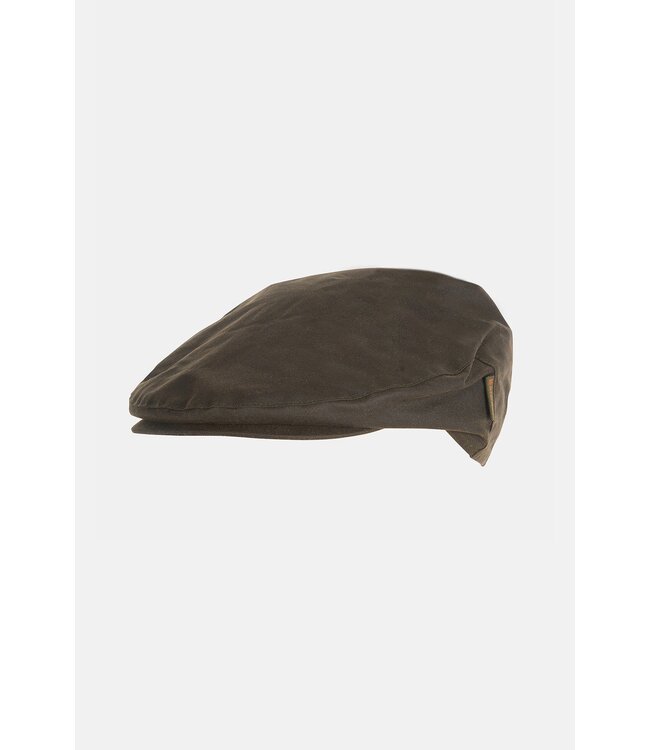 Barbour Pet, Type, Cheviot Wax Flat Cap, Olijfgroen