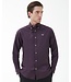Barbour Overhemd, Tailored Fit, Katoen, Aubergine Kleur, Fig