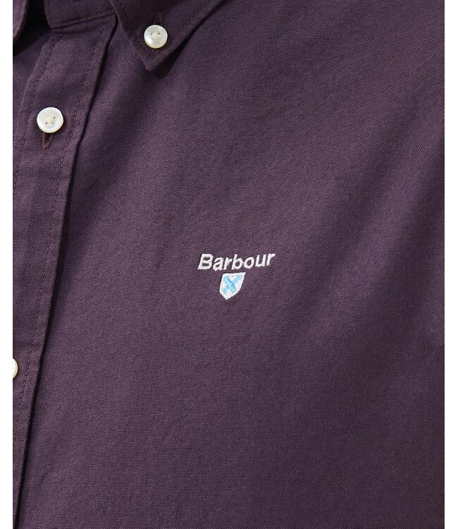 Barbour Overhemd, Tailored Fit, Katoen, Aubergine Kleur, Fig
