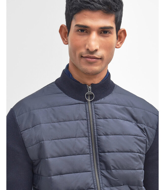 Barbour Vest met Rits, Merino Wol, Donkerblauw