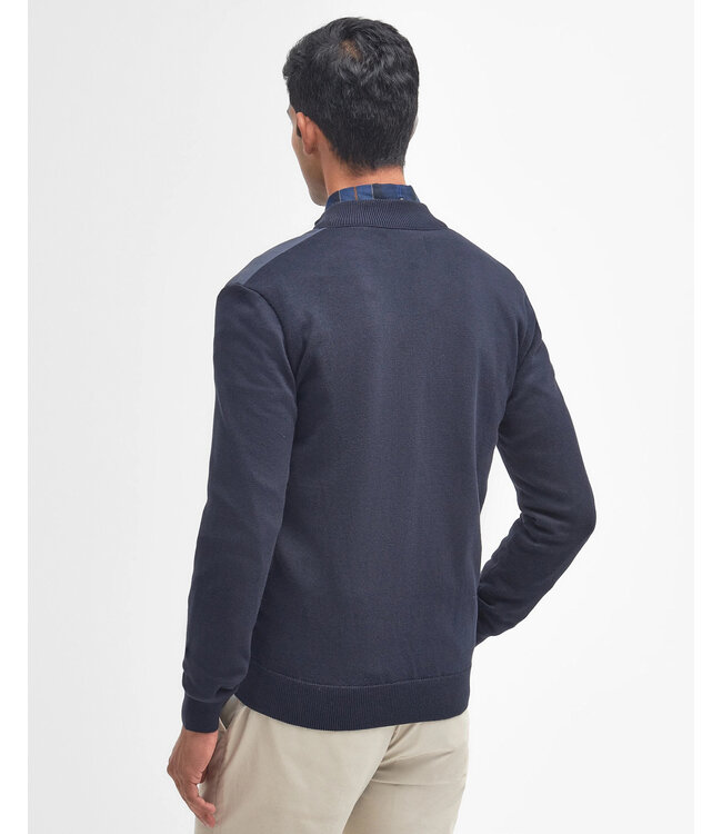 Barbour Vest met Rits, Merino Wol, Donkerblauw
