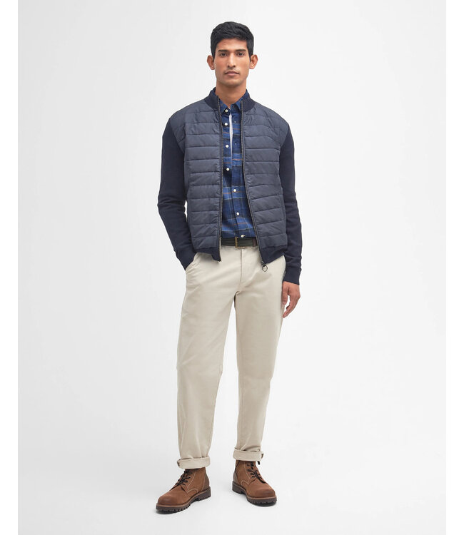 Barbour Vest met Rits, Merino Wol, Donkerblauw