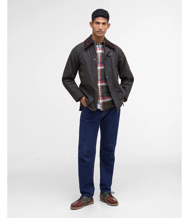 Barbour Wax Jas, Model, Classic Bedale Waxed Jacket, Olijfgroen