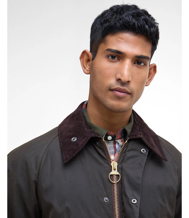 Barbour Wax Jas, Model, Classic Bedale Waxed Jacket, Olijfgroen