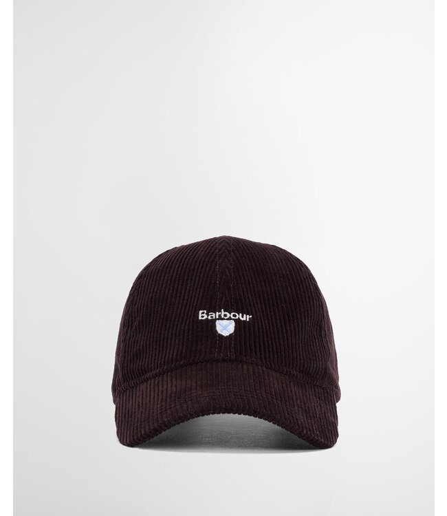 Barbour Sports Cap, Ribcord, Donkerbruin