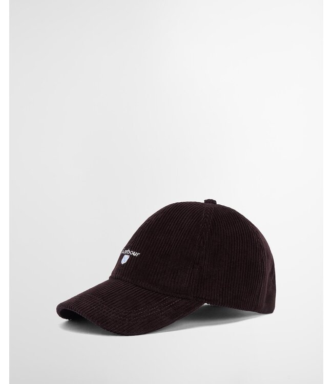 Barbour Sports Cap, Ribcord, Donkerbruin