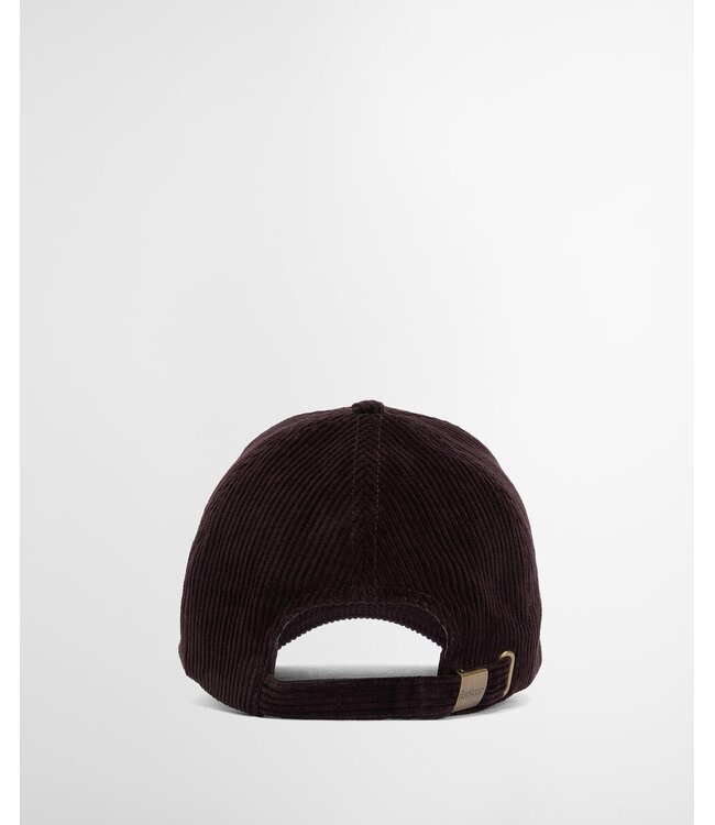 Barbour Sports Cap, Ribcord, Donkerbruin