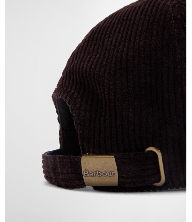 Barbour Sports Cap, Ribcord, Donkerbruin