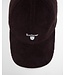 Barbour Sports Cap, Ribcord, Donkerbruin