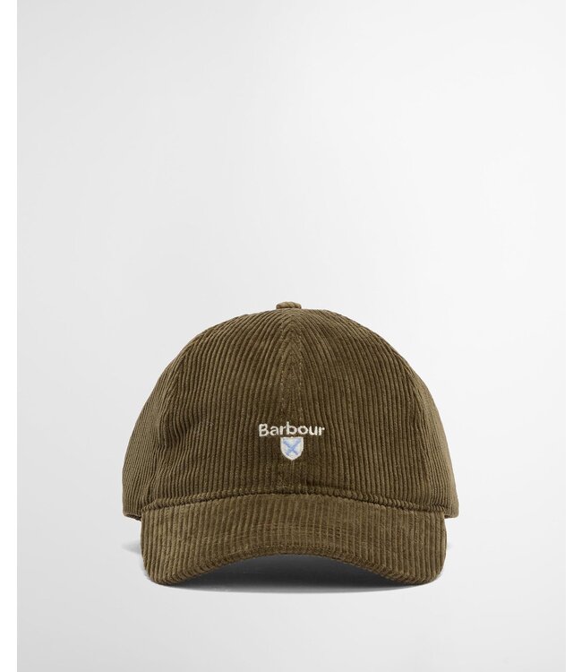 Barbour Sports Cap, Ribcord, Olijfgroen