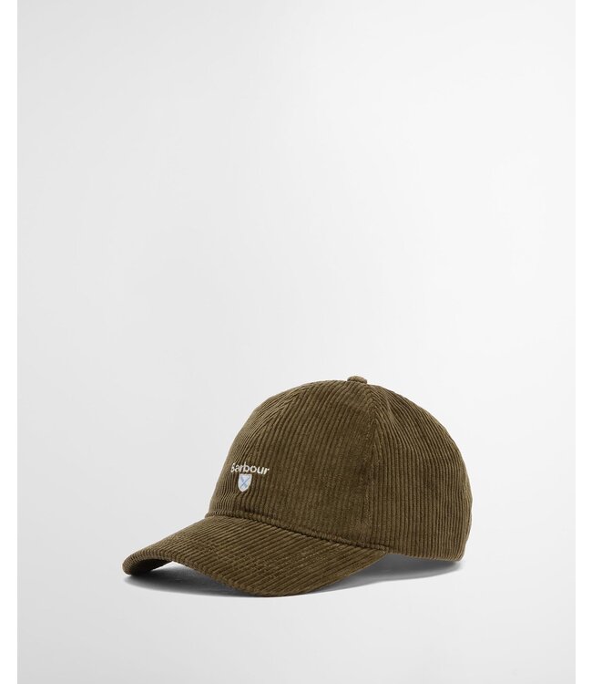 Barbour Sports Cap, Ribcord, Olijfgroen