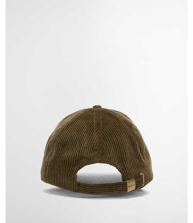 Barbour Sports Cap, Ribcord, Olijfgroen