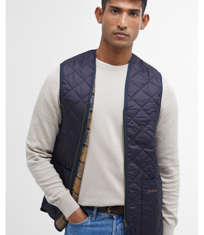 Barbour Zip-In-Liner/Losse Binnenvoering/Bodywarmer met Rits, Donkerblauw