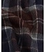 Barbour Sjaal, Tartan Scarf, Lamswol, Bruin, Grijs, Blauw Geruit, Midnight Oak