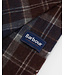 Barbour Sjaal, Tartan Scarf, Lamswol, Bruin, Grijs, Blauw Geruit, Midnight Oak