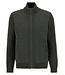 Barbour Vest met Rits, Lamswol, Katoen Mix, Donker Olijfgroen Gemeleerd