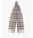 Barbour Sjaal, Merino Cashmere Mix, Tartan Grijs, Beige, Rood Geruit