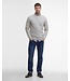 Barbour Trui, Lamswol, Lichtgrijs Gemeleerd, Ronde Hals, Elleboog Patch