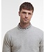 Barbour Trui, Lamswol, Lichtgrijs Gemeleerd, Ronde Hals, Elleboog Patch