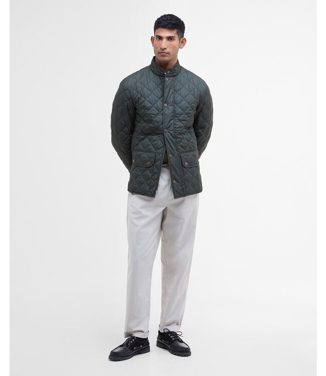 Barbour Tailored Fit, Driekwart Jas, Lowerdale Quilted, Sage Groen