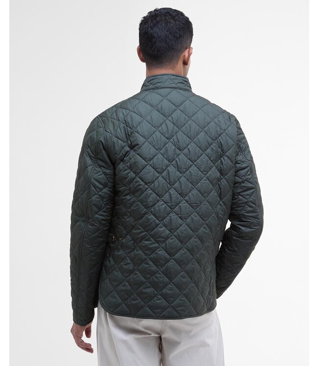 Barbour Tailored Fit, Driekwart Jas, Lowerdale Quilted, Sage Groen