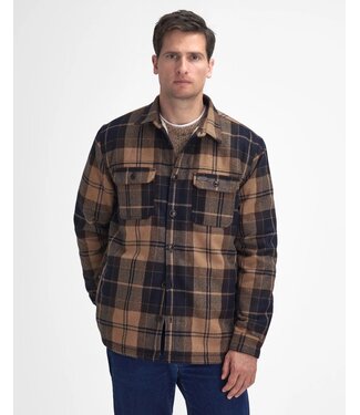 Barbour Barbour, Overshirt, Model Willberry, Knoopsluiting, Blauw, Beige, Bruin Geruit