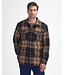 Barbour Overshirt, Model Willberry, Knoopsluiting, Blauw, Beige, Bruin Geruit