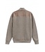 Bugatti Vest met Rits, Wol Mix, Taupe Faux Suède Front