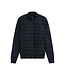 Bugatti Vest met Rits, Katoen Mix, Horizontaal Gestept, Donkerblauw