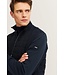 Bugatti Vest met Rits, Katoen Mix, Horizontaal Gestept, Donkerblauw