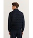 Bugatti Vest met Rits, Katoen Mix, Horizontaal Gestept, Donkerblauw