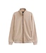 Bugatti Vest met Rits, Katoen, Beige Herringbone