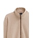 Bugatti Vest met Rits, Katoen, Beige Herringbone
