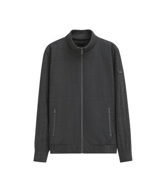 Bugatti Bugatti, Vest met Rits, Katoen Mix, Antraciet Grijs