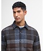 Barbour Chapter, Overshirt, Bruin, Blauw Grijs, Midnight Oak Tartan, Knoopsluiting