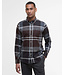 Barbour Overhemd, Tailored Fit, Flanel, Midnight Oak Tartan Groot, Grijs, Bruin, Blauw