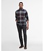 Barbour Overhemd, Tailored Fit, Flanel, Midnight Oak Tartan Groot, Grijs, Bruin, Blauw
