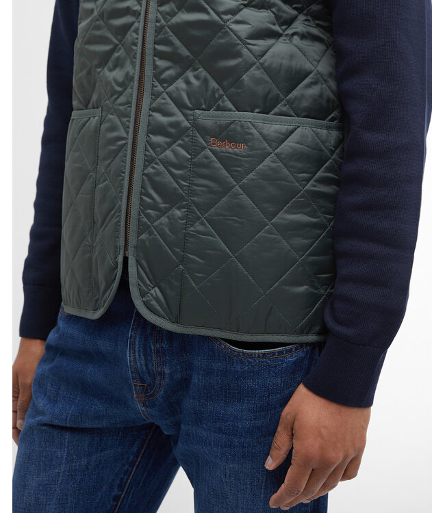 Barbour Zip-In-Liner/Losse Binnenvoering/Bodywarmer met Rits, Groen / Olive / Classic