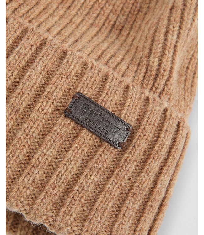 Barbour Muts, Beanie, Fleece Voering, Beigebruin Military Brown