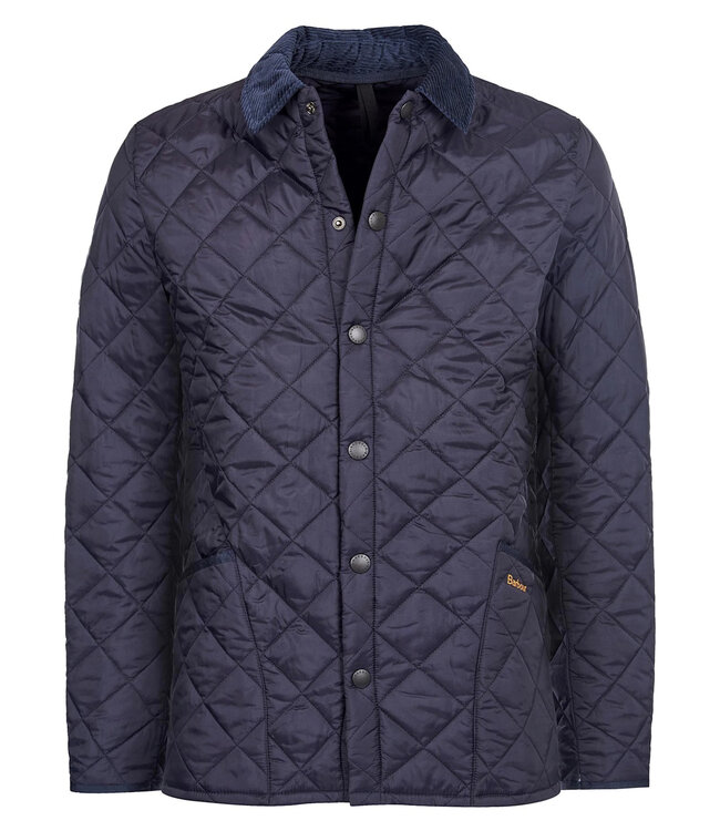 Barbour Jas, Tailored Fit, Quilted, Driekwart, Model Heritage Liddesdale, Donkerblauw, Navy