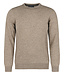Barbour Trui, Essential, Lamswol, Beige Gemeleerd, Ronde Hals, Colour Fossil