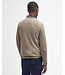 Barbour Trui, Essential, Lamswol, Beige Gemeleerd, Ronde Hals, Colour Fossil
