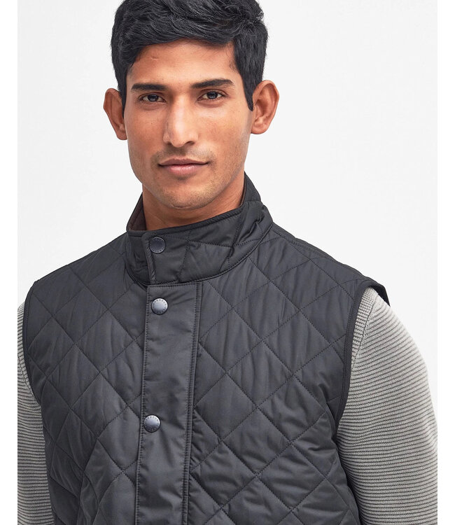 Barbour Quilted Bodywarmer met Rits, Donkerblauw, New Lowerdale Gilet, Navy