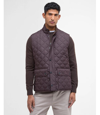 Barbour Barbour, Quilted Bodywarmer met Rits, Donkerbruin, New Lowerdale Gilet, Black Oak