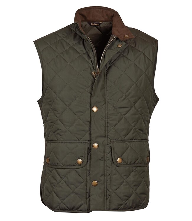 Barbour Quilted Bodywarmer met Rits, Groen, New Lowerdale Gilet, Sage