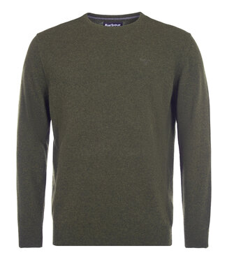 Barbour Barbour, Trui, Lamswol, Groen Gemeleerd,  Ronde Hals, Colour Seaweed