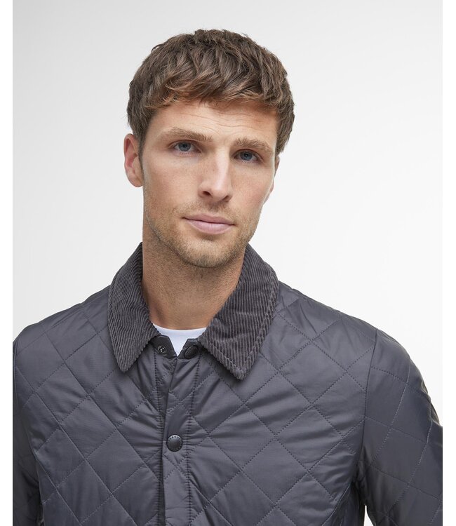 Barbour Jas, Tailored Fit, Quilted, Driekwart, Model Heritage Liddesdale, Antracietgrijs, Charcoal