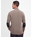 Barbour Half-Zip Trui, Taupe Gemeleerd, Tartan Accenten