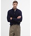 Barbour Half-Zip Trui, Donkerblauw, Tartan Accenten